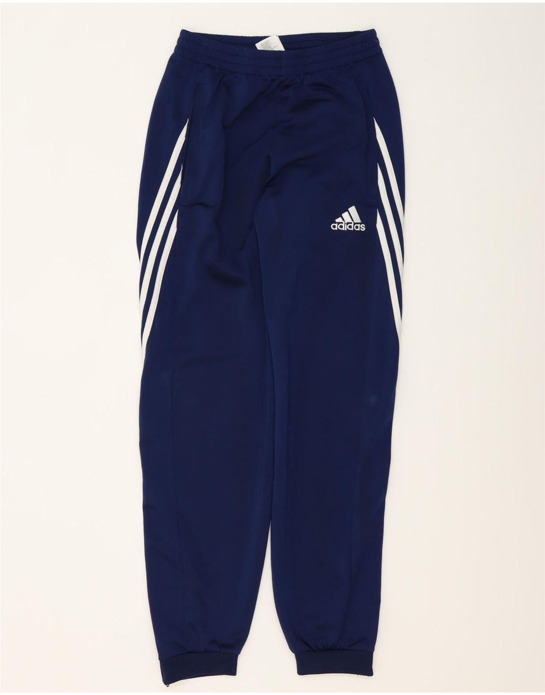 ADIDAS Mens Tracksuit Trousers Joggers Small  Navy Blue Polyester