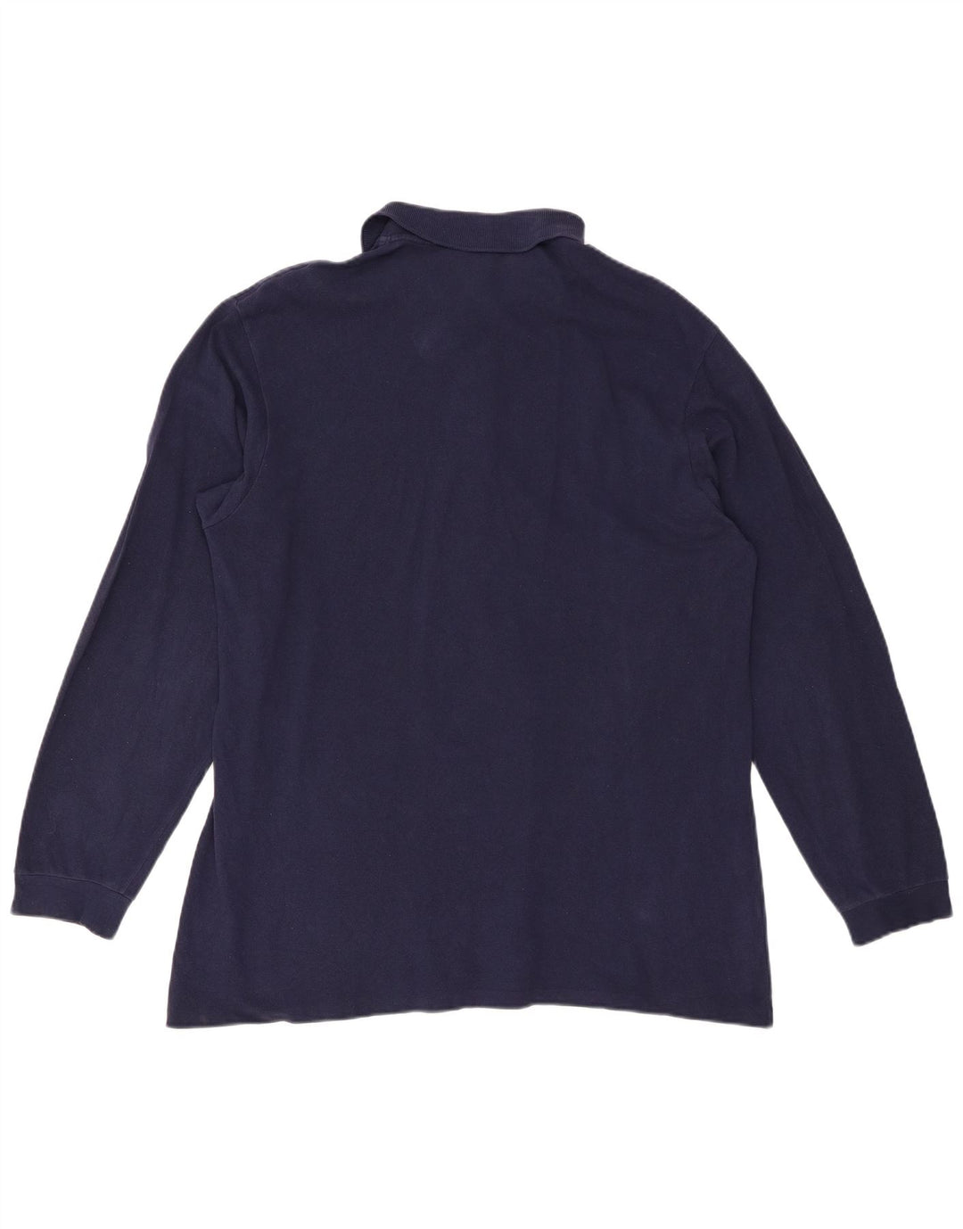 LACOSTE Mens Long Sleeve Polo Shirt Size 6 XL Navy Blue Cotton