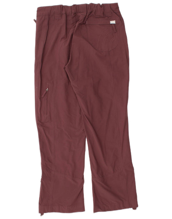 The North Face Womens Hiking Cargo Trousers UK 12 Medium W30 L28 Burgundy