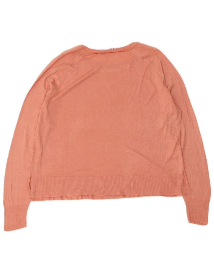 Zara Womens Oversized Blouse Top UK 10 Small Pink Viscose