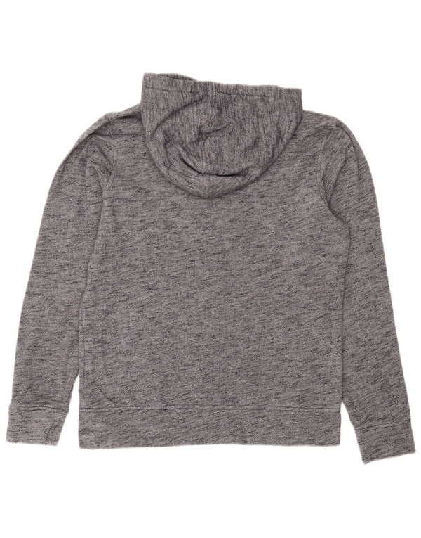 JACK & JONES Mens Graphic Hoodie Jumper Small Navy Blue Flecked Cotton