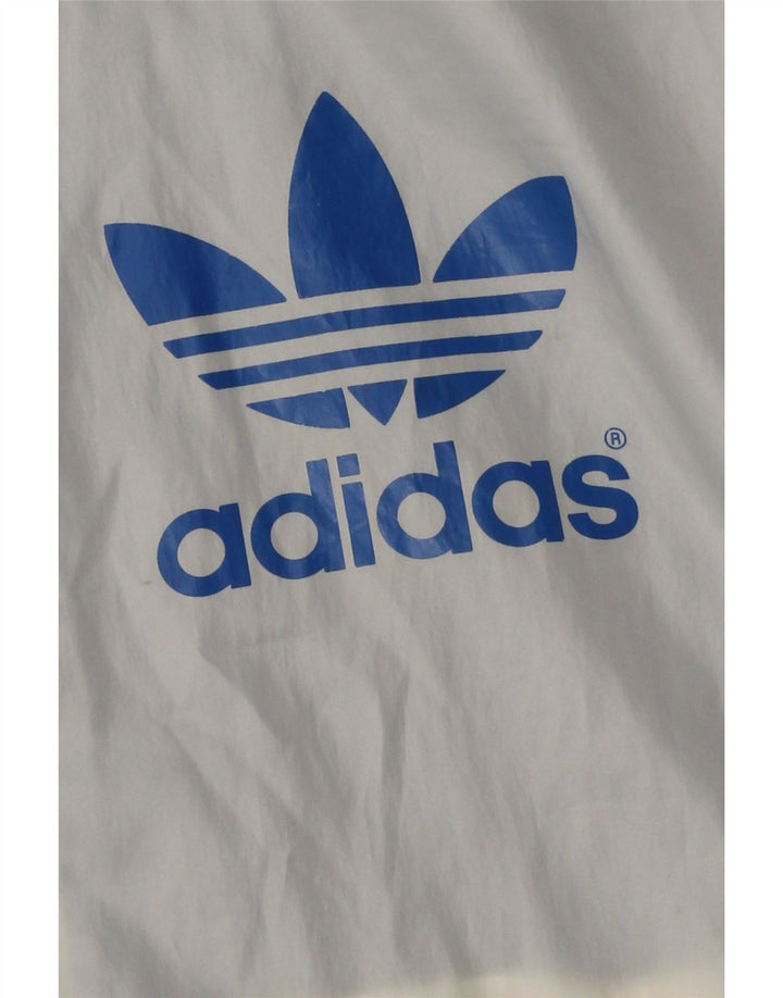 ADIDAS Mens Graphic Hooded Tracksuit Top Jacket  Small White Colourblock