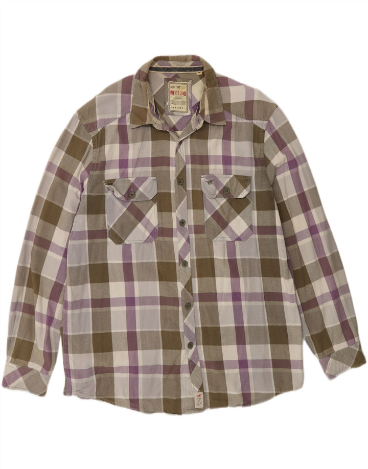 MUSTANG Mens Flannel Shirt 2XL Multicoloured Check Cotton Vintage Mustang and Second-Hand Mustang from Messina Hembry 