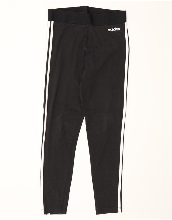Adidas Womens Leggings UK 12/14 Medium Black Cotton