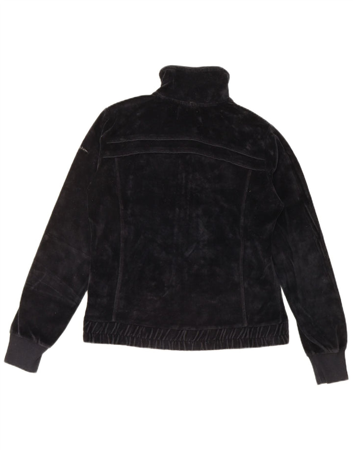 CHAMPION Womens Tracksuit Top Jacket UK 14 Medium Black Cotton