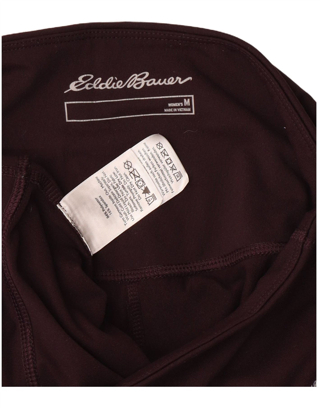 Eddie Bauer Womens Capri Leggings UK 12 Medium Burgundy Polyester