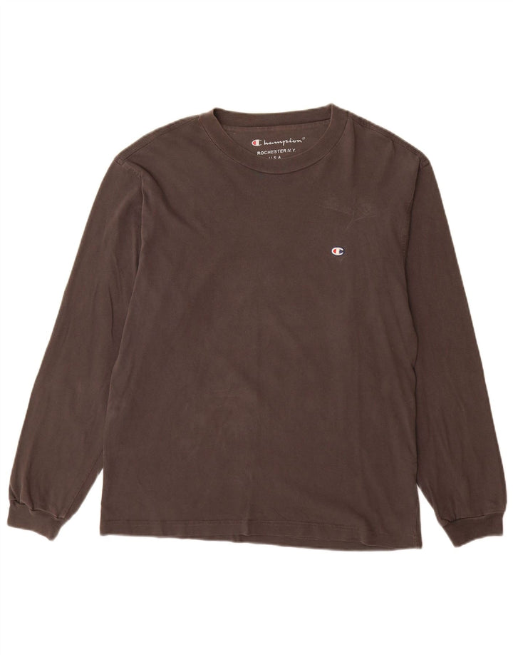 Champion Mens Top Long Sleeve Small Grey