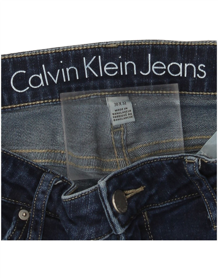 Calvin Klein Womens Straight Jeans W30 L32 Navy Blue