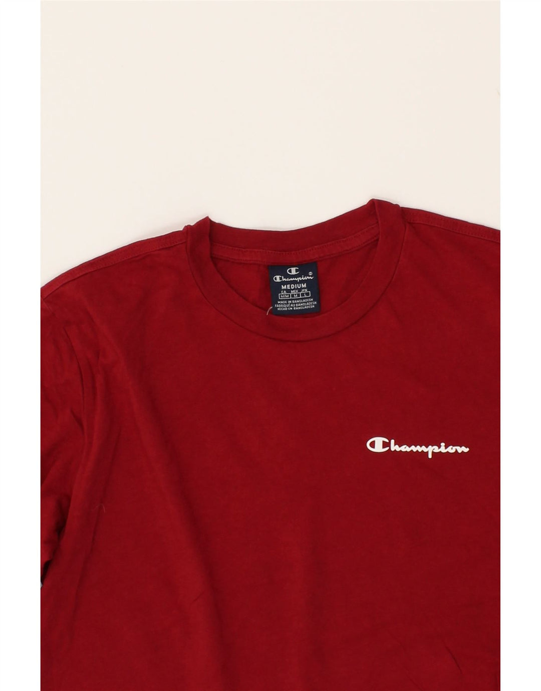 CHAMPION Mens T-Shirt Top Medium Red Cotton Vintage Champion and Second-Hand Champion from Messina Hembry 