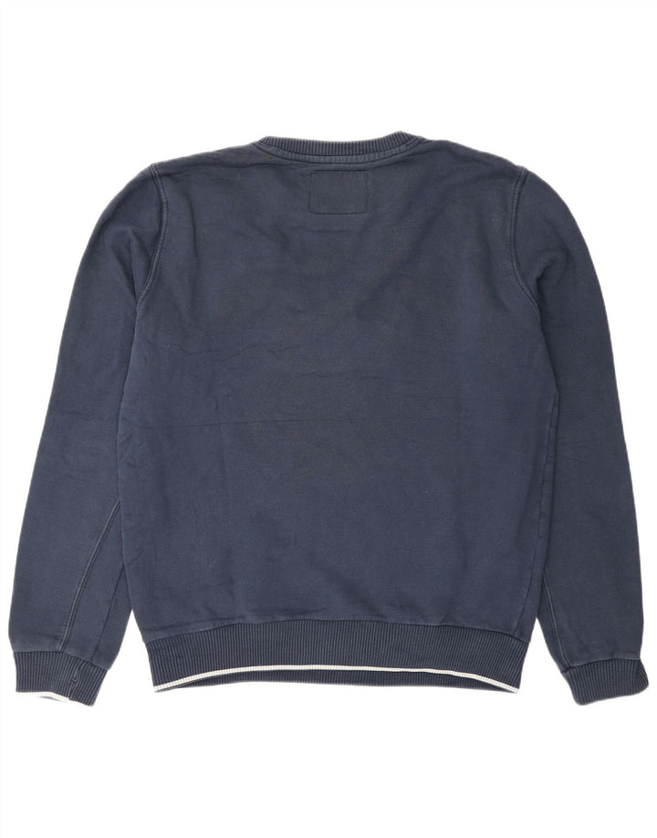 Woolrich Mens Graphic Sweatshirt Jumper Large Navy Blue Cotton