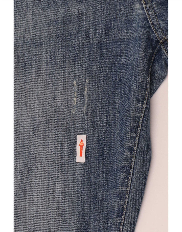 Calvin Klein Womens Distressed Slim Jeans W32 L33 Blue