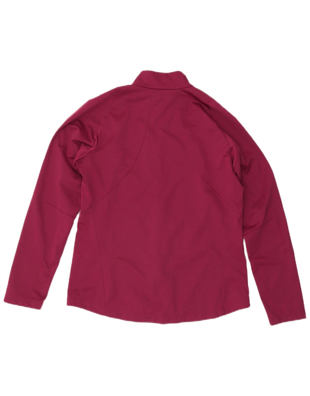 Asics Womens Tracksuit Top Jacket UK 16 Large Burgundy Polyester