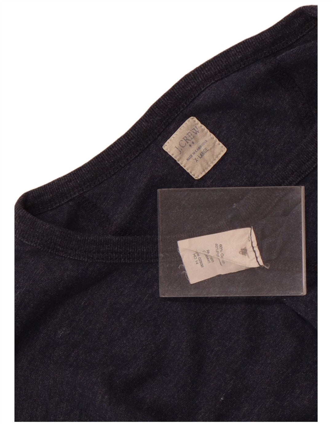 J. Crew Mens Top Long Sleeve XL Navy Blue Cotton