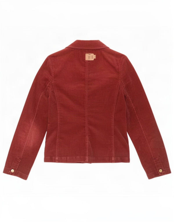 Phase Eight Womens 3 Button Corduroy Blazer Jacket UK 12 Medium Burgundy