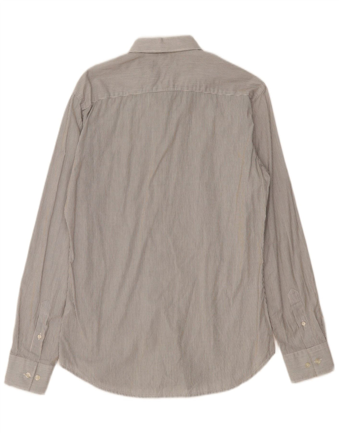 FRENCH CONNECTION Mens Shirt Small Grey Pinstripe Cotton