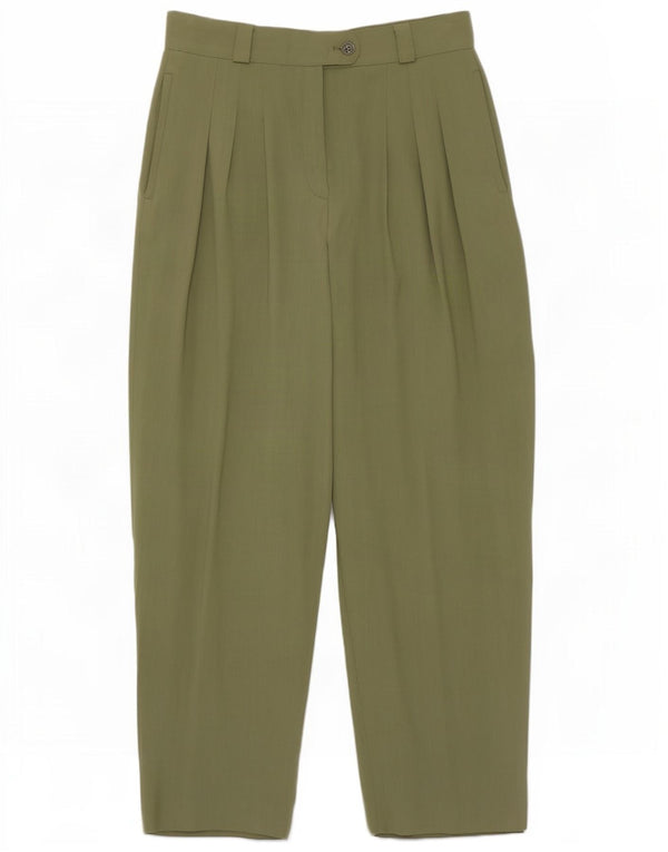 Belmar Womens High Waist Pegged Suit Trousers IT 44 Medium W28 L30 Khaki