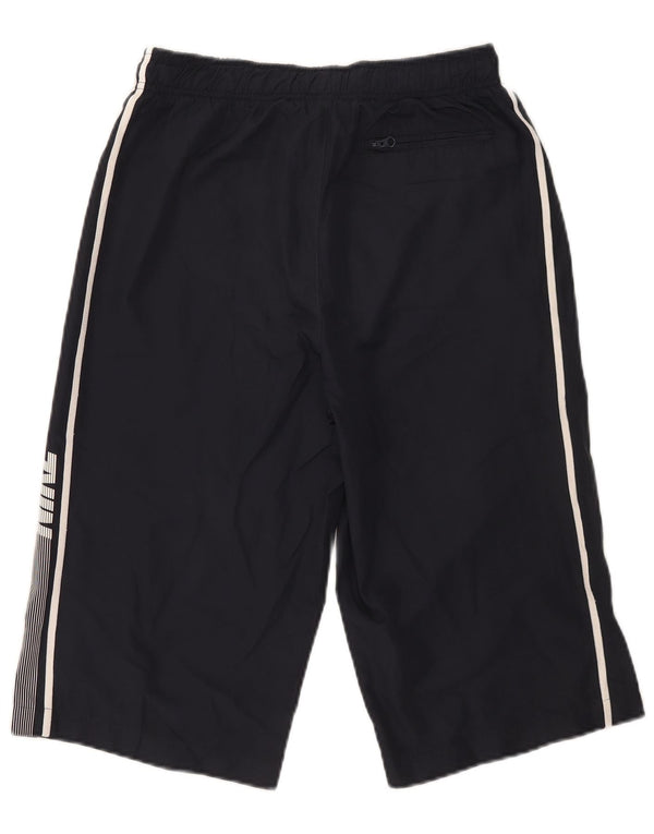 Nike Mens Graphic Bermuda Sport Shorts Small Navy Blue Polyester