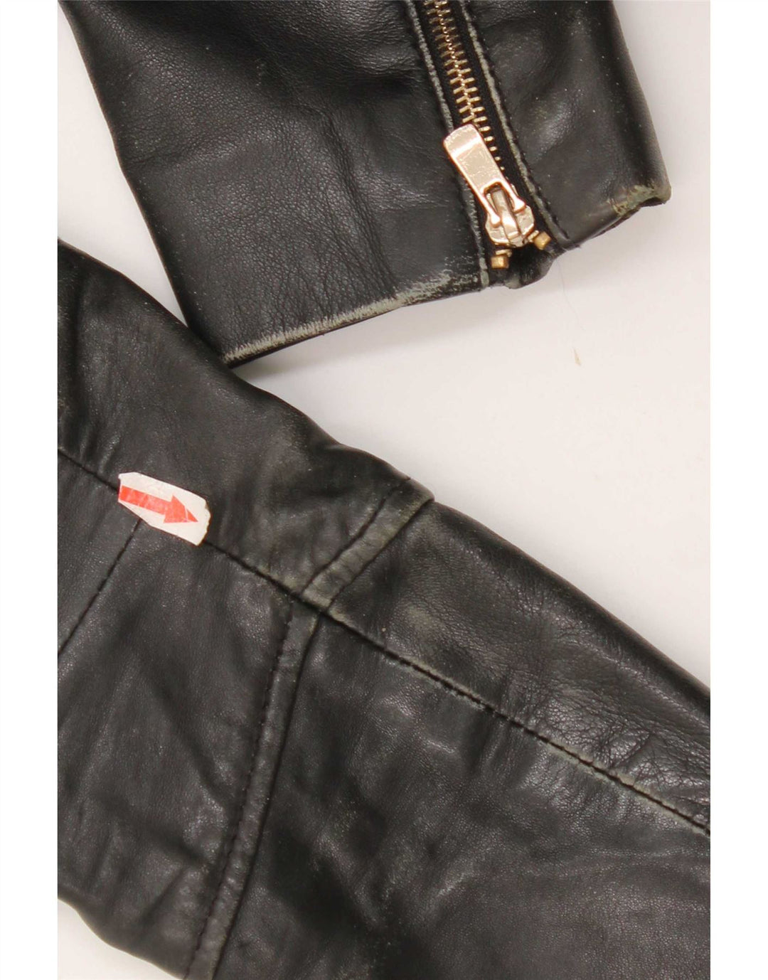 Mango Womens Crop Leather Jacket UK 10 Small Black