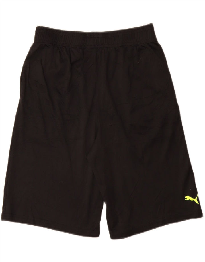 PUMA Boys Graphic Sport Shorts 14-15 Years Large  Black Polyester