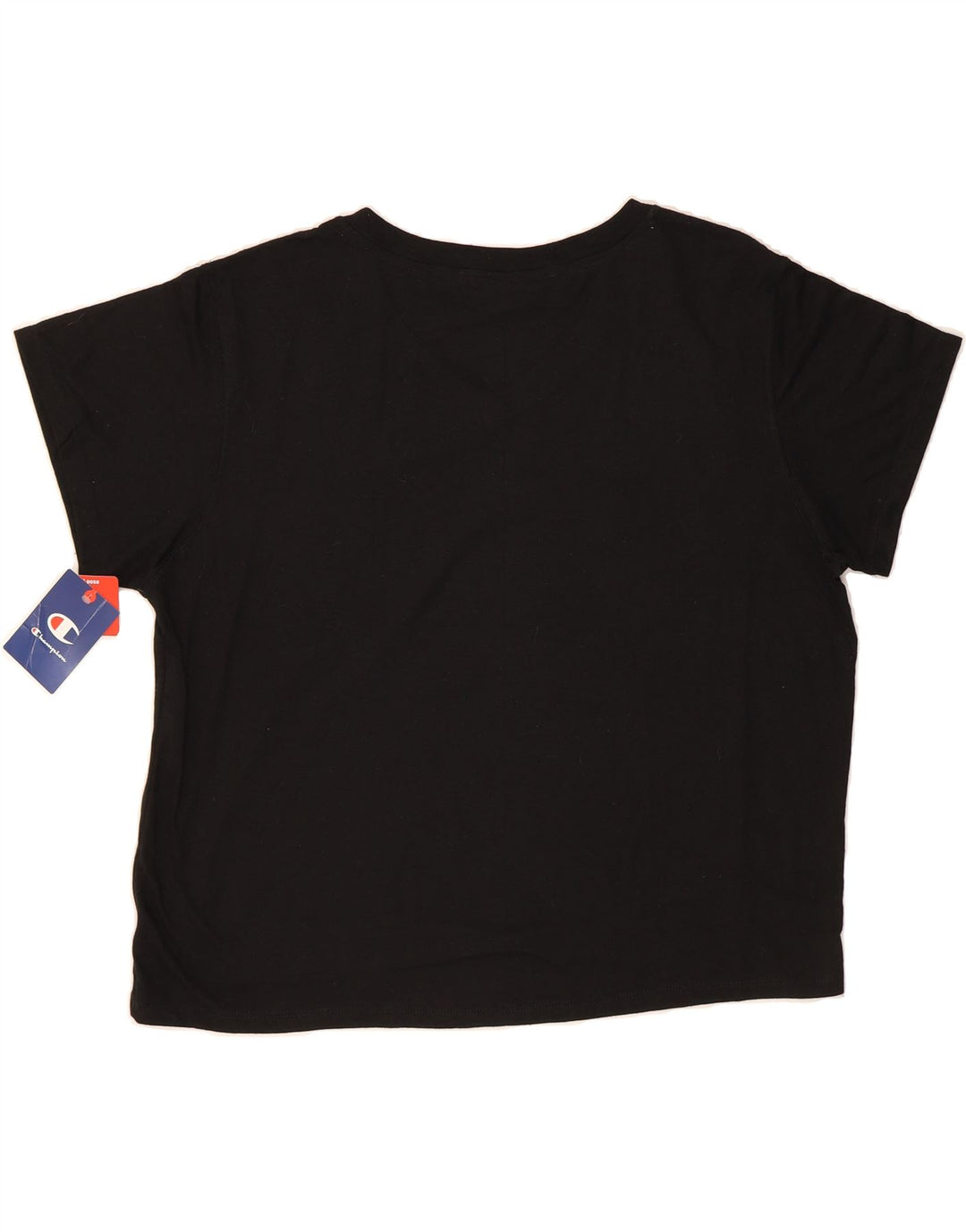 CHAMPION Womens T-Shirt Top UK 20 2XL Black Polyester Vintage Champion and Second-Hand Champion from Messina Hembry 