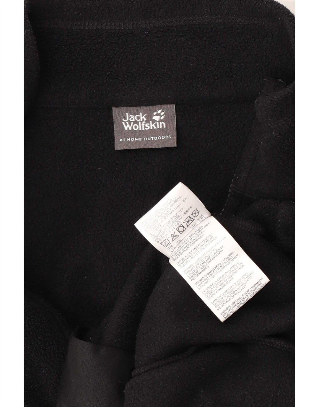 Jack Wolfskin Mens Liner Fleece Jacket UK 40 Large Black Polyester