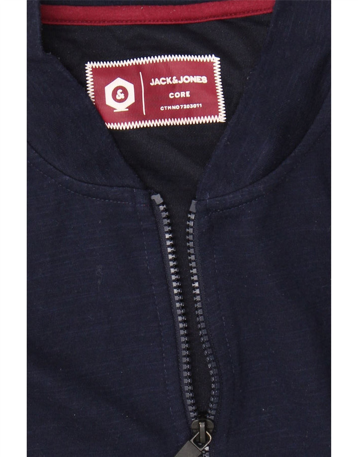 JACK & JONES Mens Tracksuit Top Jacket Large Navy Blue Colourblock Vintage Jack & Jones and Second-Hand Jack & Jones from Messina Hembry 