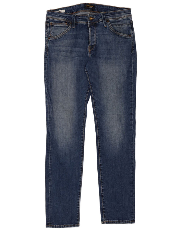 Jack & Jones Mens GLENN Slim Jeans W32 L32 Blue Cotton
