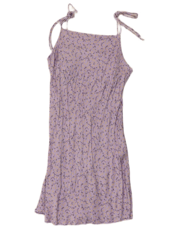 Zara Womens Sundress UK 12 Medium Purple Floral