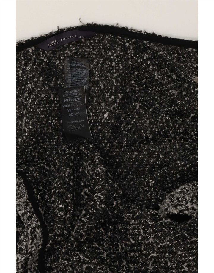 Marks & Spencer Womens Cardigan Sweater UK 20 2XL Grey Flecked Polyester