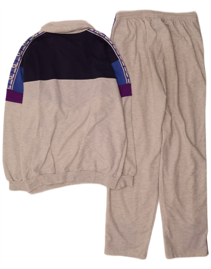 Lotto Mens Graphic Full Tracksuit XL Grey Colourblock Polyester