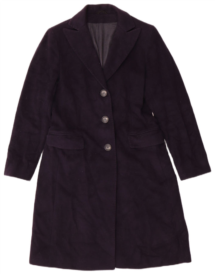 Boggi Womens Overcoat UK 10 Small Navy Blue Wool