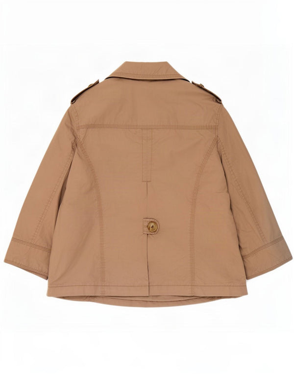Marks & Spencer Womens Double Breasted Military Jacket UK 12 Medium Beige