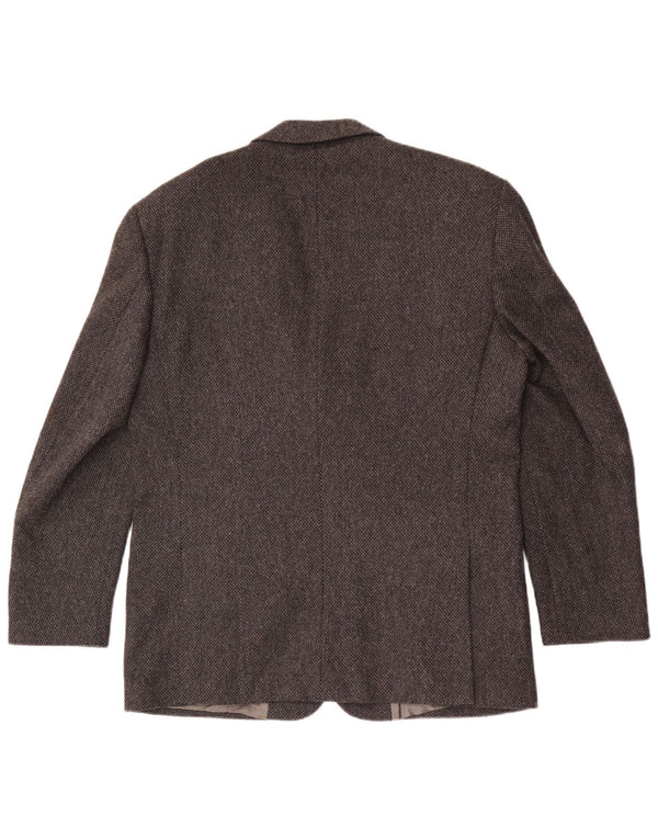 Stefanel Mens 3 Button Blazer Jacket IT 52 XL Grey Wool
