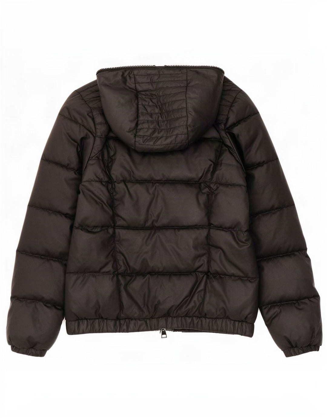 Adidas Womens Hooded Padded Jacket UK 12/14 Medium Black Polyester