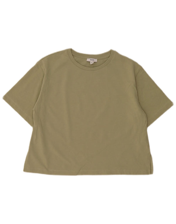 Reiss Girls T-Shirt Top 13-14 Years Khaki Cotton
