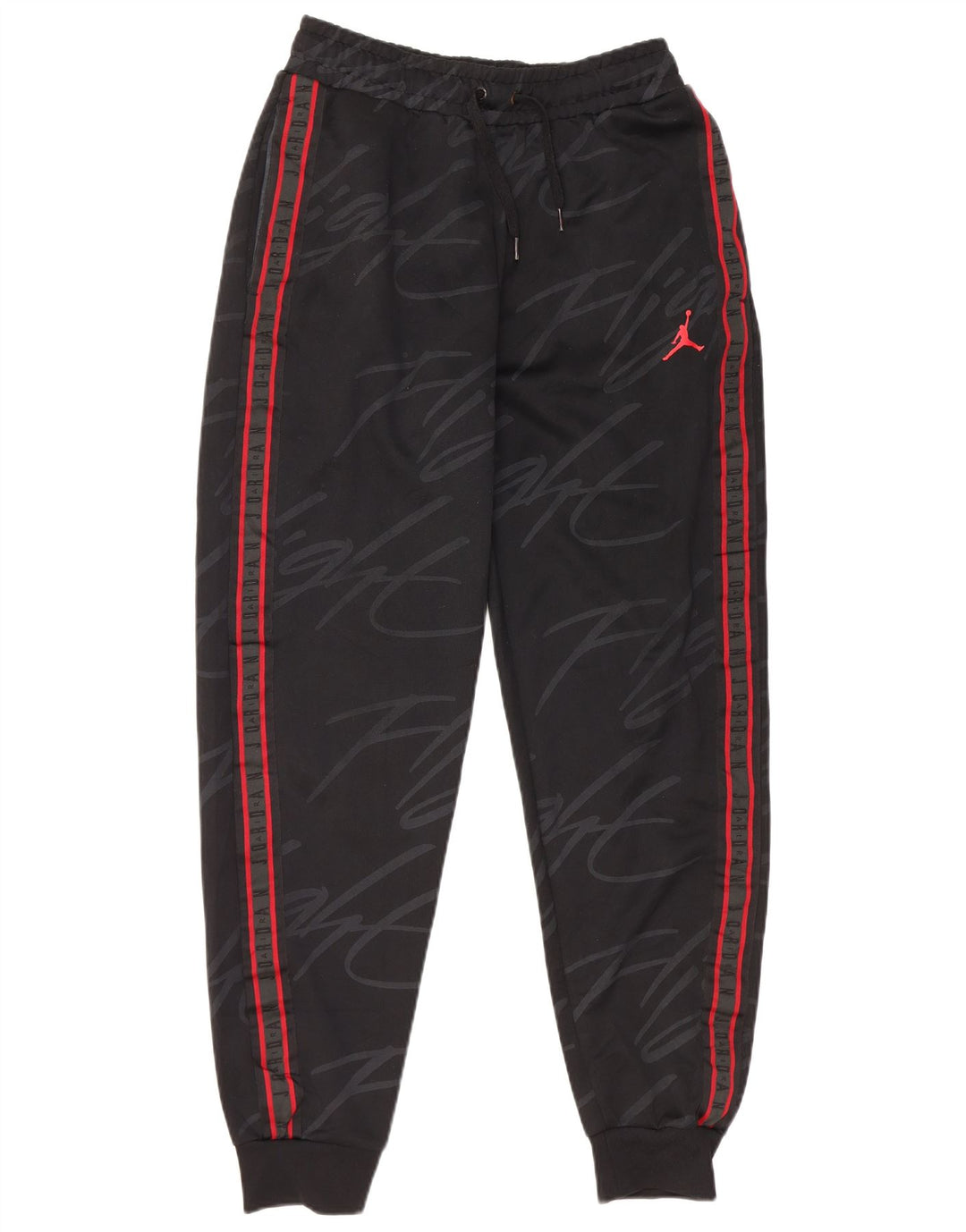 JORDAN Mens Graphic Tracksuit Trousers Joggers Small Black