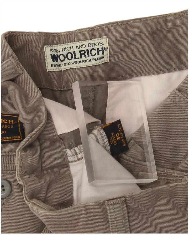 WOOLRICH Mens Chino Shorts W30 Medium Khaki Cotton