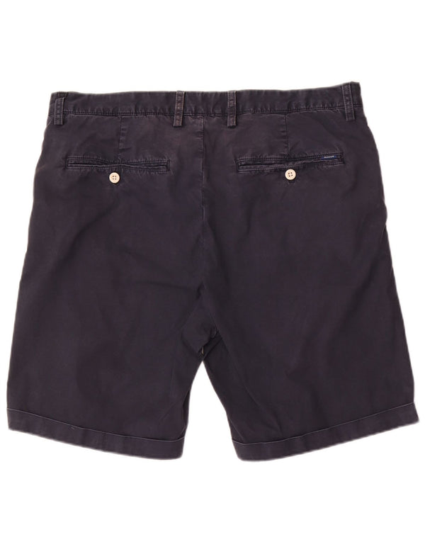 Gant Mens Chino Shorts W36 Large Navy Blue Cotton