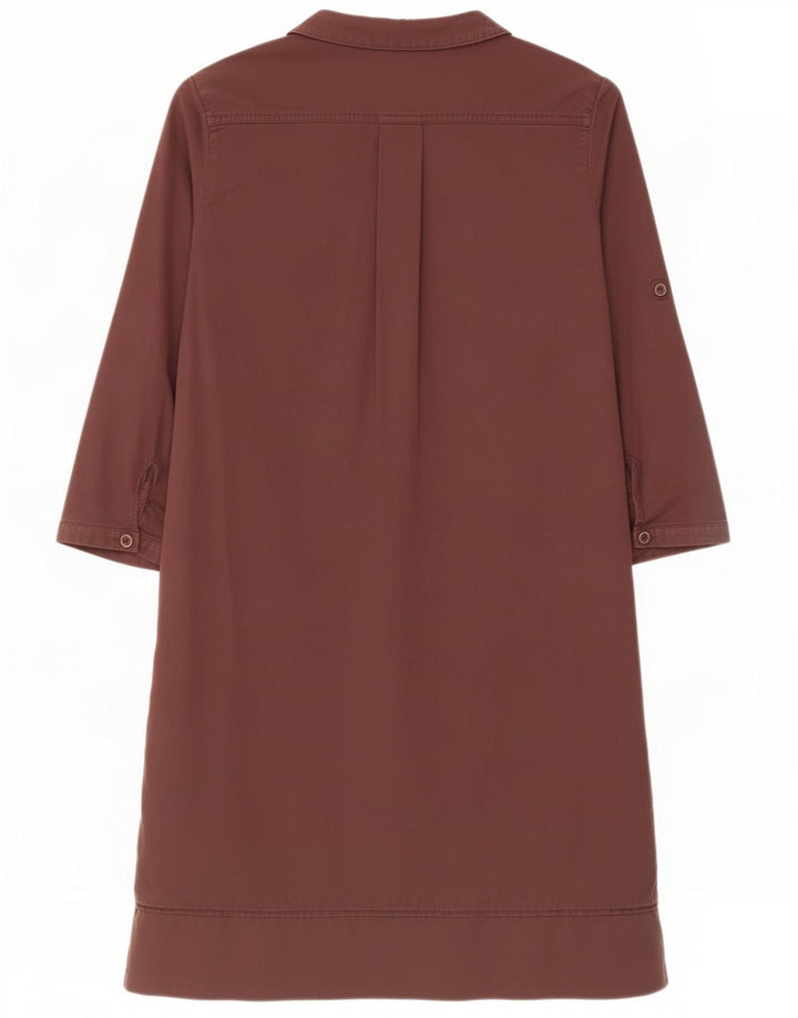 Massimo Dutti Womens 3/4 Sleeve Shift Dress EU 40 Medium Brown