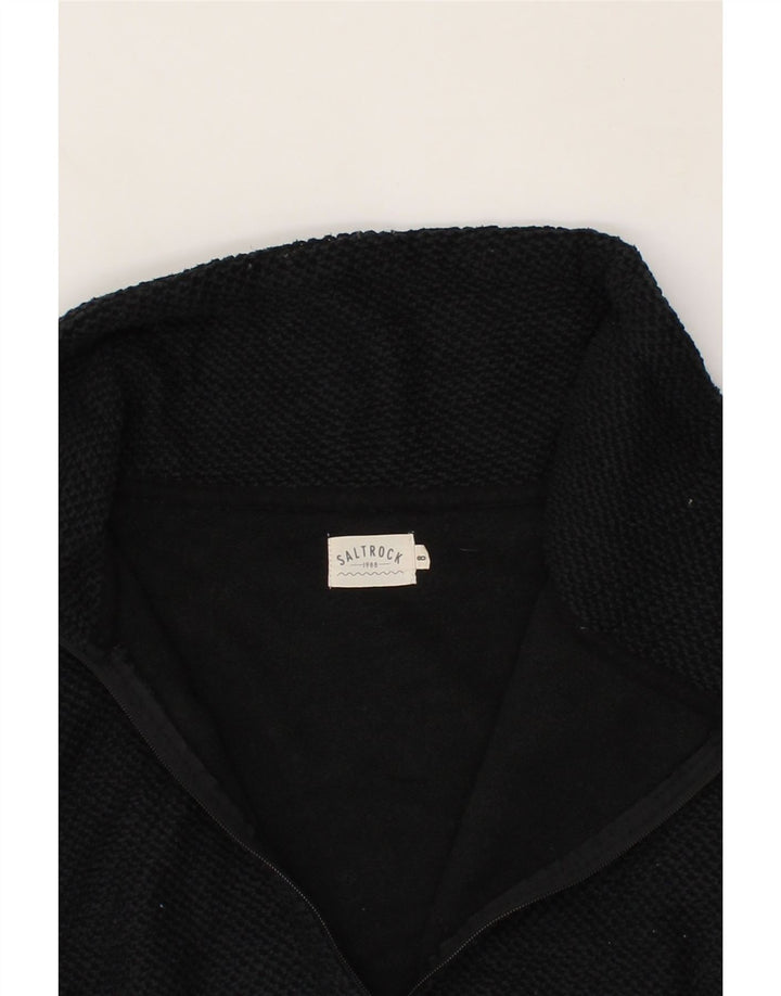 SALTROCK Womens Tracksuit Top Jacket UK 8 Small Black Cotton Vintage Saltrock and Second-Hand Saltrock from Messina Hembry 