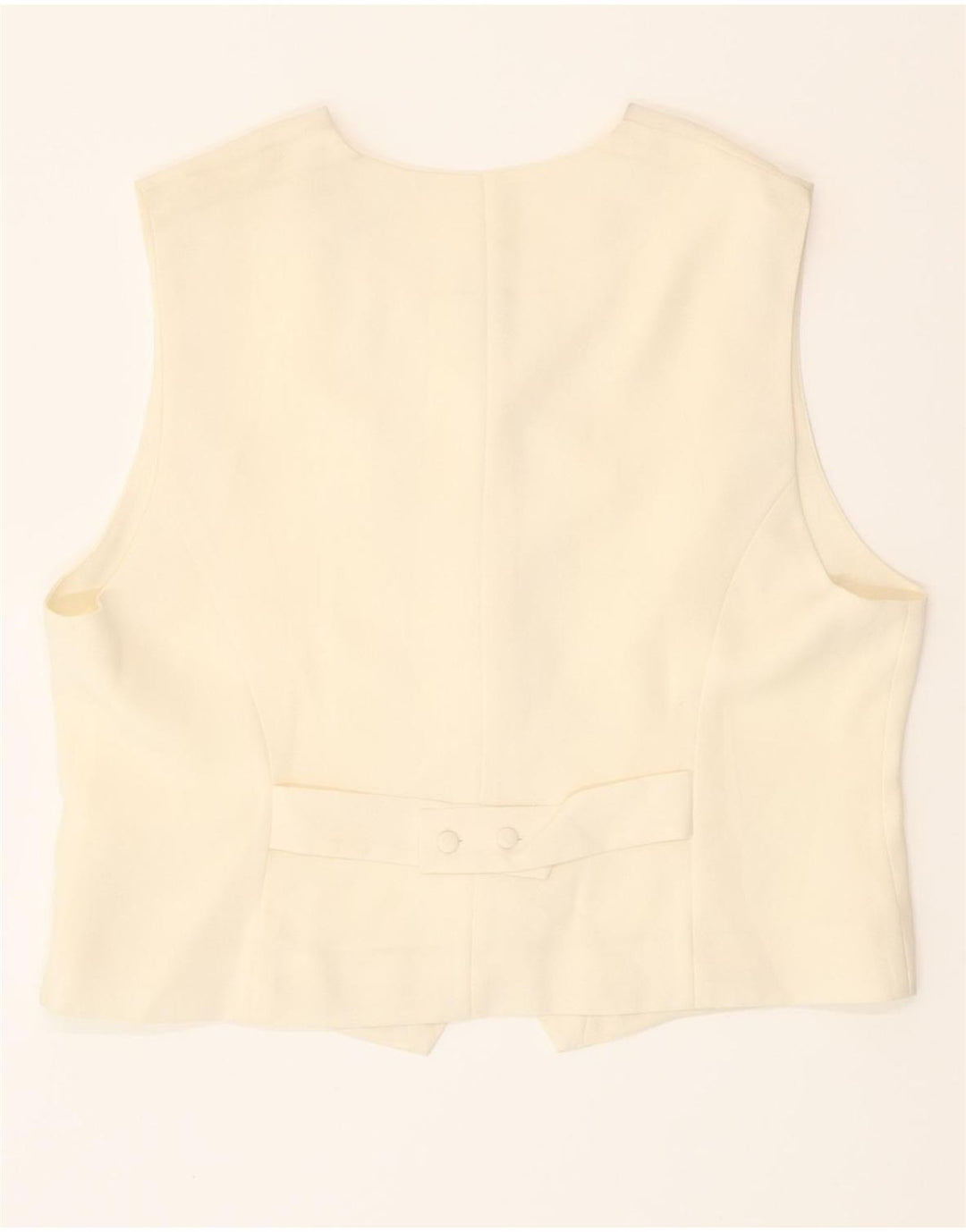 YESSICA Womens Waistcoat IT 46 Large Beige Floral Polyester Vintage Yessica and Second-Hand Yessica from Messina Hembry 