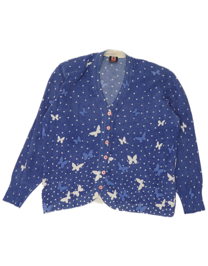 Heron Womens 2 Piece Skirt Set UK 14 Medium W34 Blue Spotted Butterfly