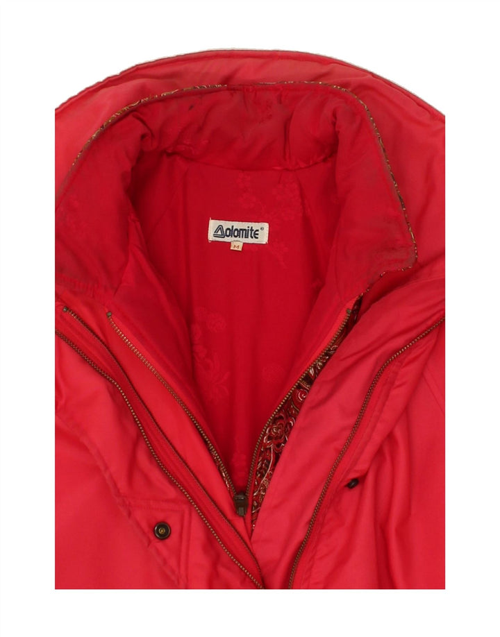 DOLOMITE Womens Oversized Overcoat UK 14 Medium Red Vintage Dolomite and Second-Hand Dolomite from Messina Hembry 