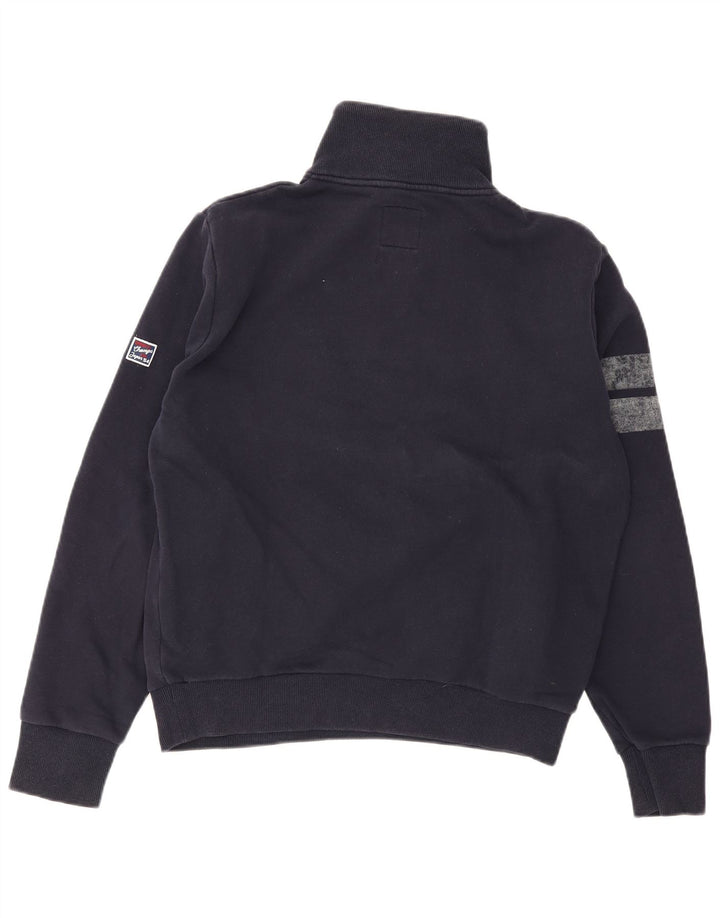 Superdry Mens Graphic Sweatshirt Jumper Large Navy Blue Colourblock