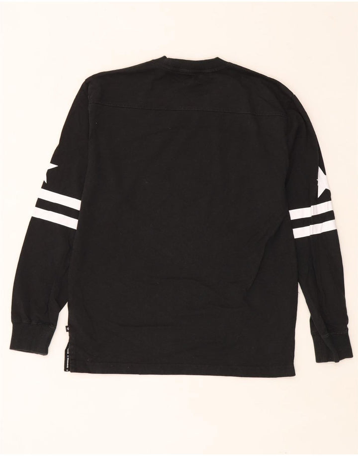 Converse Mens Graphic Top Long Sleeve Small Black Cotton