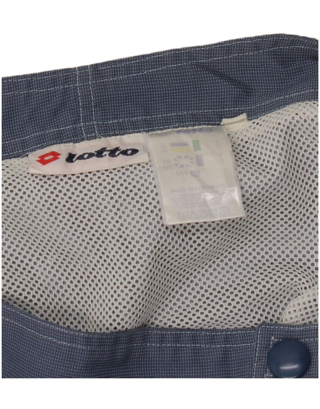 LOTTO Mens Swimming Shorts UK 40/42 Large W34 Navy Blue Colourblock Nylon