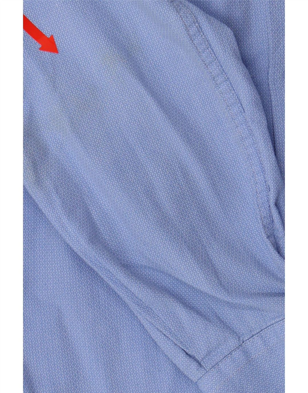 DACK'S Mens Slim Fit Shirt 2XL Blue Spotted Cotton Vintage Dack's and Second-Hand Dack's from Messina Hembry 