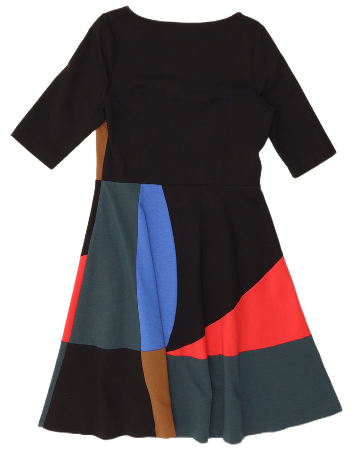 BODEN Womens A-Line Dress UK 14 Large Multicoloured Colourblock Cotton