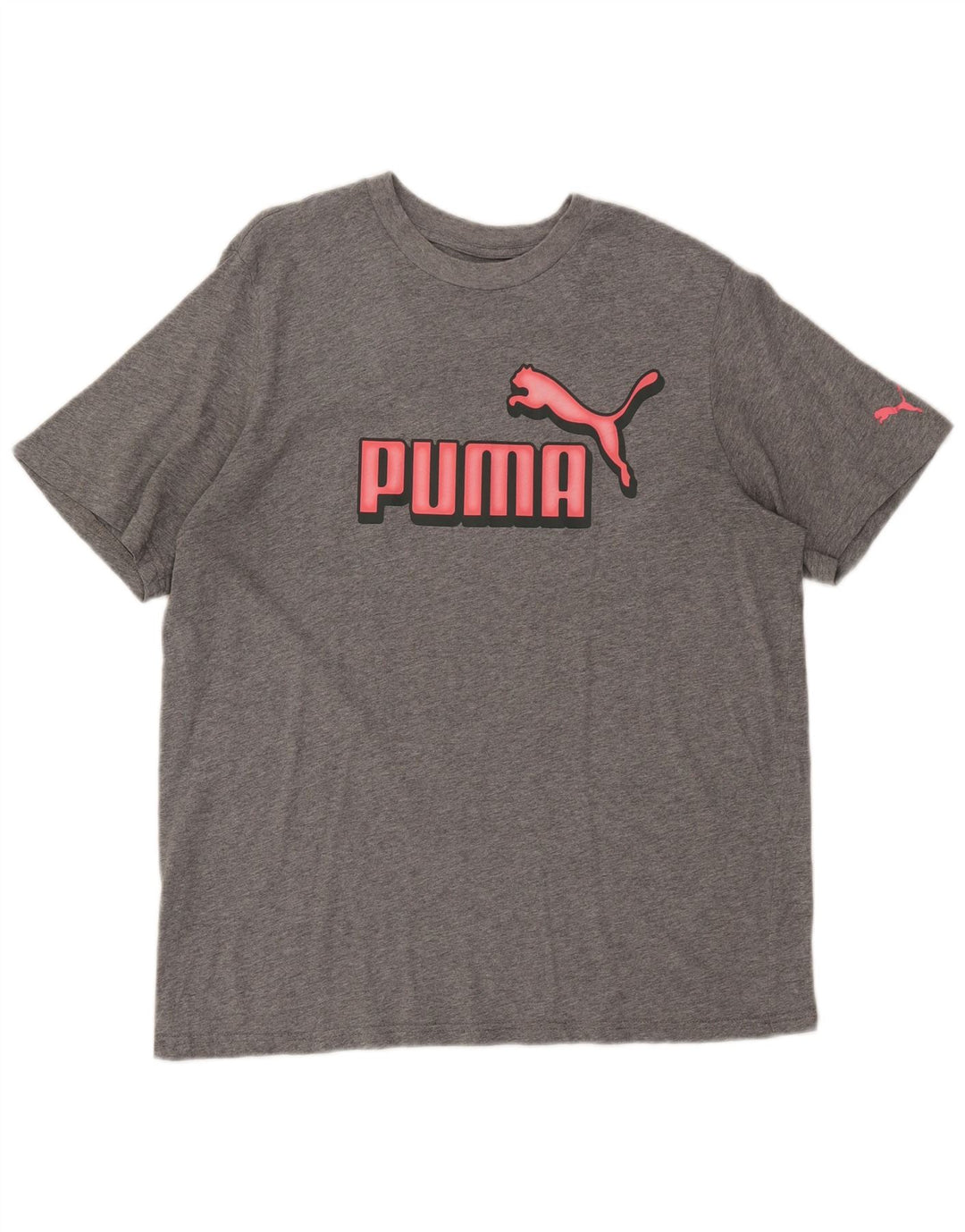 PUMA Mens Graphic T-Shirt Top Large Grey