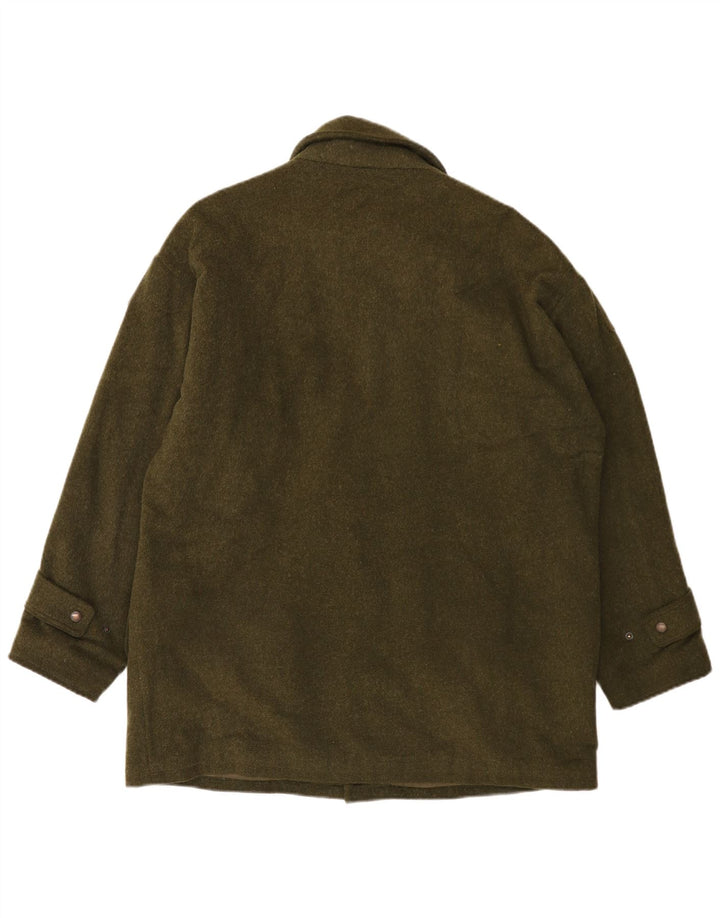 Himalaya Mens De Luxe Overcoat UK 38 Medium Khaki Wool